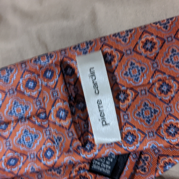 Orange and blue Pierre Cardin tie - Picture 2 of 2